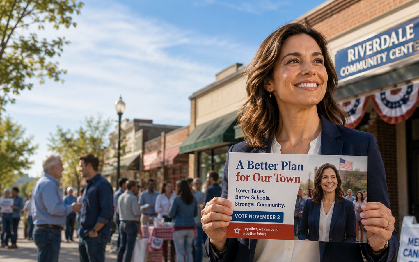 A political campaign ready for a neighborhood mailing
