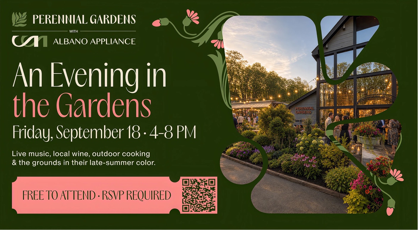 The Perennial Gardens event invitation: An Evening in the Gardens, Friday September 18